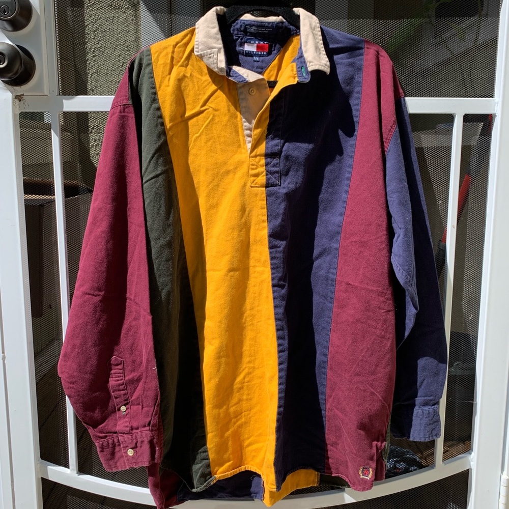 Vintage Tommy Hilfiger Black Stripe Long Sleeve